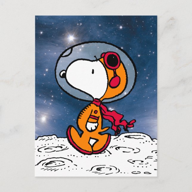 Carte Postale ESPACE | Astronaute de Snoopy (Devant)