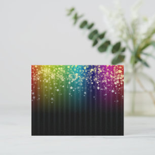 Carte Postale Espace coloré Rainbow Stars
