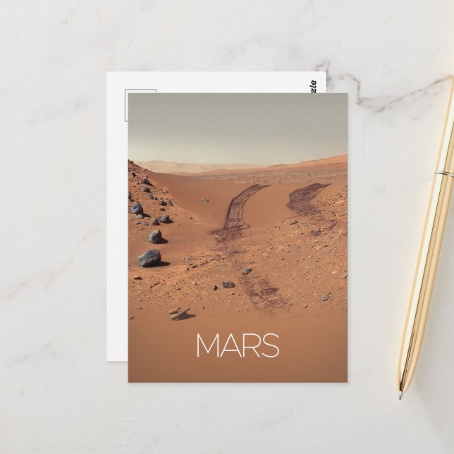 Carte Postale Espace Extérieur, Système Solaire, Planète Mars, C (Devant/Arrière en situation)