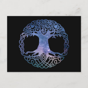 Carte Postale Espace extra-atmosphérique Galaxie Arbre celtique