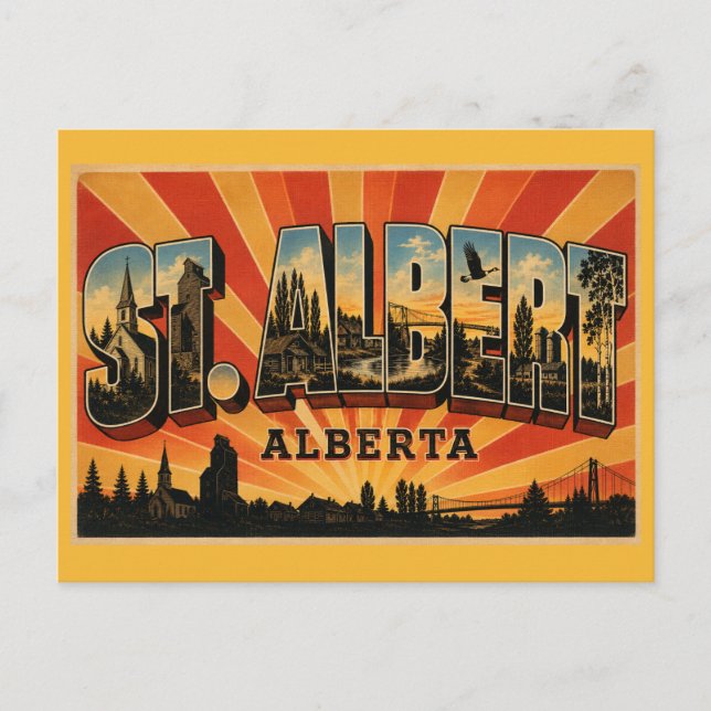 Carte Postale Espace vert historique de St. Albert en Alberta (Devant)