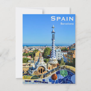 Carte Postale Espagne Barcelone Tourisme Vintage voyage Ajouter