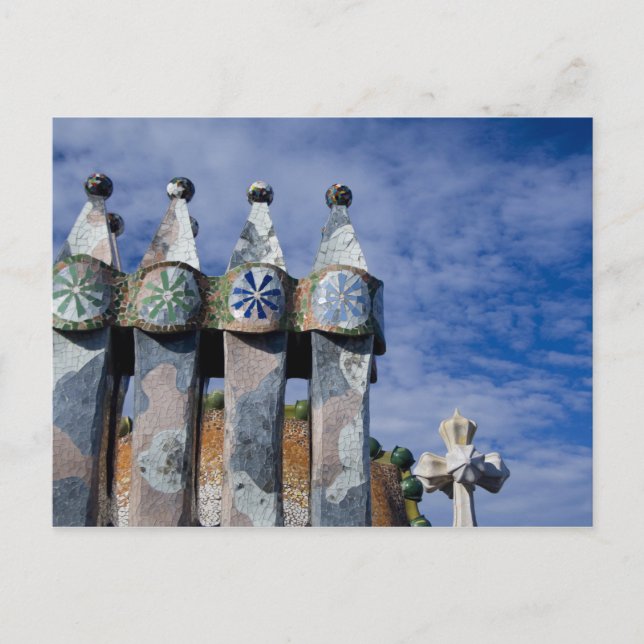 Carte Postale Espagne, Catalogne, Barcelone. Casa Batllo (1906). (Devant)