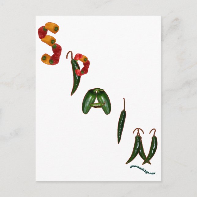 Carte Postale Espagne Chili Peppers (Devant)