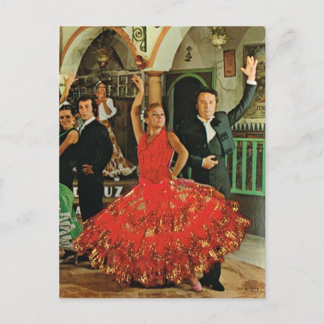 Carte Postale Espagne, Danseurs de flamenco (Devant)
