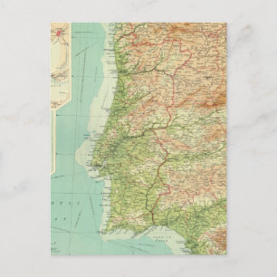 Carte Postale Espagne et Portugal section ouest