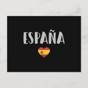 Carte Postale Espagne Football Fan Shirt Drapeau