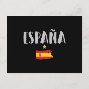 Carte Postale Espagne Football Fan Shirt Drapeau