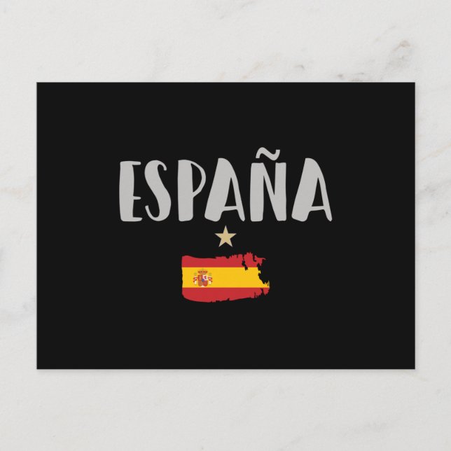 Carte Postale Espagne Football Fan Shirt Drapeau (Devant)