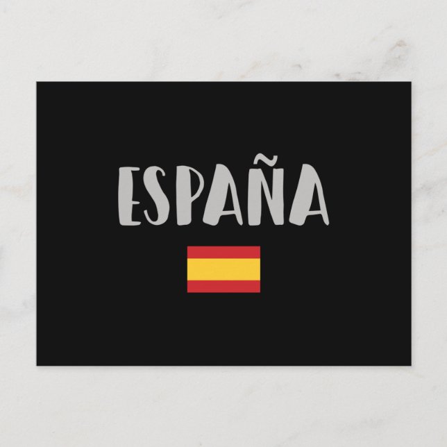 Carte Postale Espagne Football Fan Shirt Drapeau (Devant)