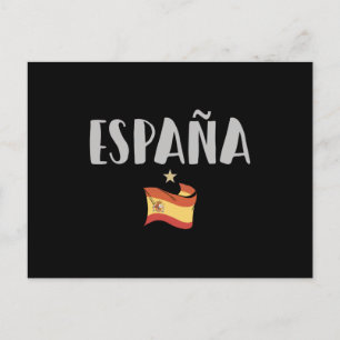 Carte Postale Espagne Football Fan Shirt Drapeau