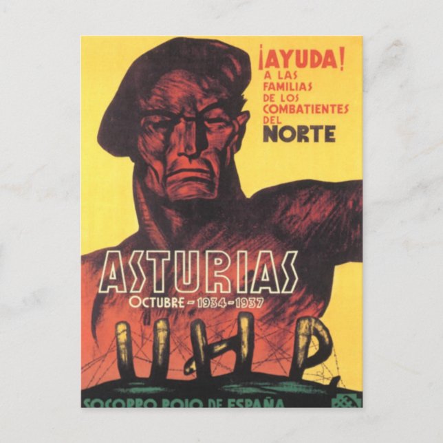 Carte Postale Espagne guerre civile soccoro rojo de Espana 1936 (Devant)