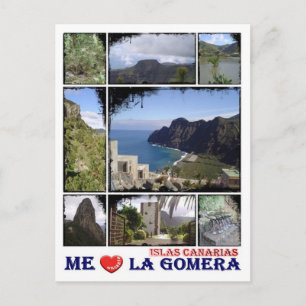 Carte Postale Espagne - Îles Canaries - La Gomera - I Love -