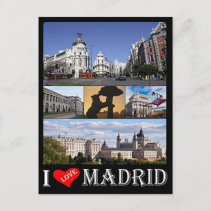 Carte Postale Espagne - Madrid - I Love -