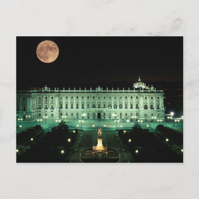 Carte Postale Espagne, Madrid, Palais Royal et Plaza de (Devant)
