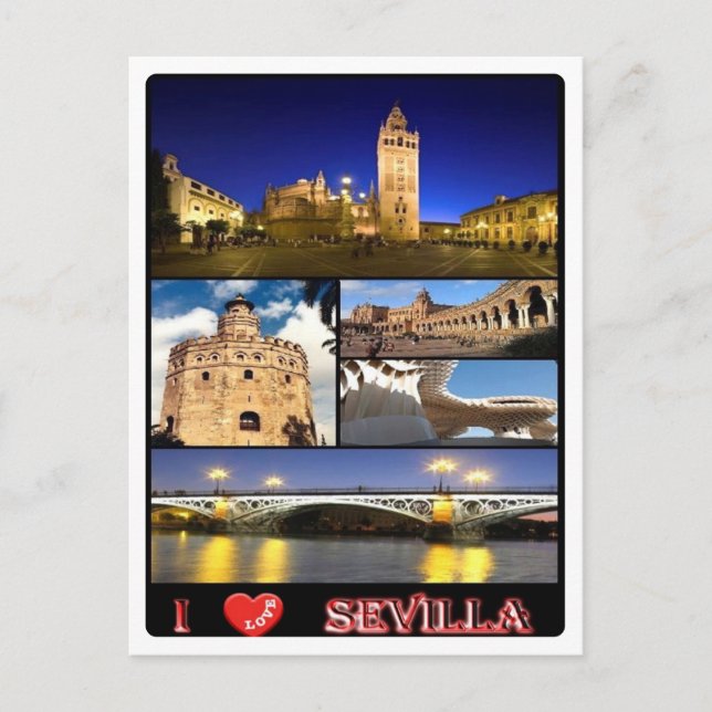 Carte Postale Espagne - Sevilla - I Love - (Devant)