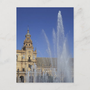 Carte Postale Espagne, Séville, Andalousie Fontaine et ornement