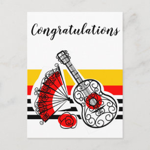 Carte Postale Espagne Souvenirs Classic Stripe Félicitations