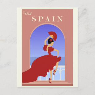 Carte Postale Espagne vintage Voyage de flamenco espagnol