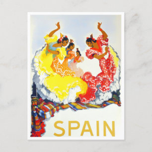 Carte Postale Espagne Voyage vintage flamenco