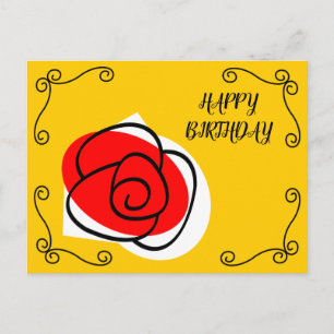 Carte Postale Espagnol Rose Corners paysage d'anniversaire