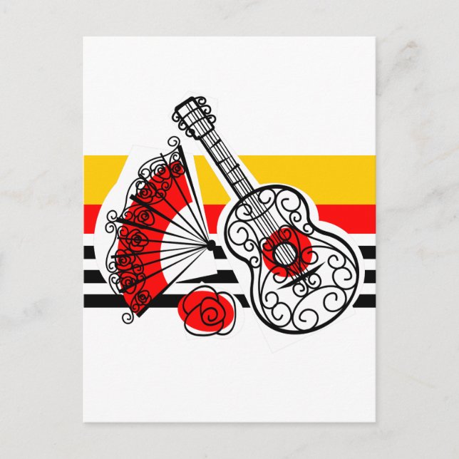 Carte Postale Espagnol Souvenirs Classic Stripe verticale (Devant)