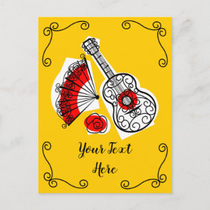 Carte Postale Espagnol Souvenirs Corners Texte vertical