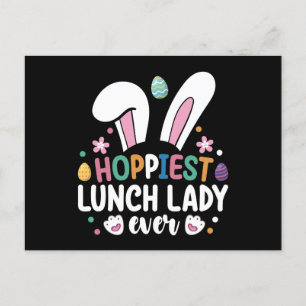 Carte Postale Espèce de poupée Lady School oeufs de lapin de Pâq