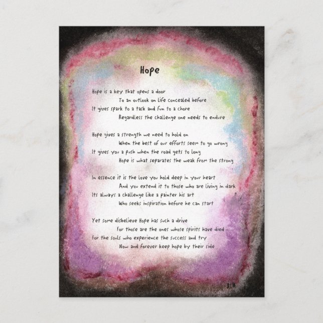 Carte Postale Espoir (Devant)