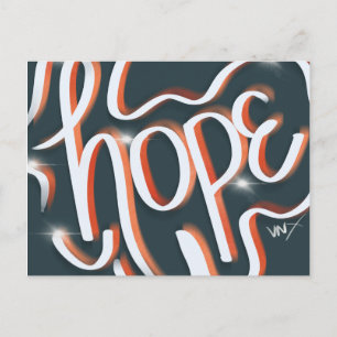 Carte Postale Espoir Néon Urban Faith Street Art Lettering Manue