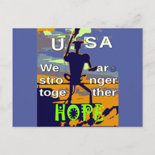 Carte Postale Espoir USA Nous sommes plus forts ensemble Inspira