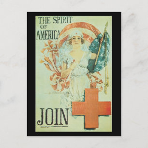 Carte Postale Esprit D'Amérique Deuxième Guerre Mondiale