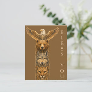 Carte Postale Esprit de la nature – Art du totem 