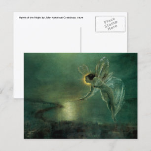 Carte Postale Esprit de la Nuit par Grimshaw, Fée Victorienne