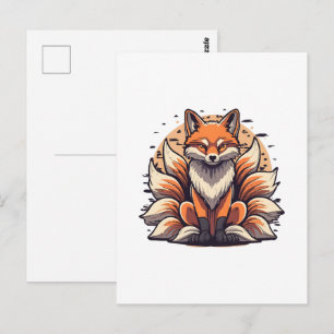 Carte Postale Esprit de renard à 9 queues