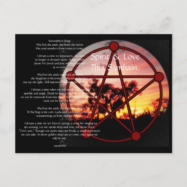 Carte Postale Esprit de Samhain (Devant)