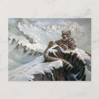Carte Postale Esprit des montagnes, léopard des neiges