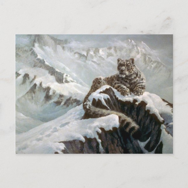 Carte Postale Esprit des montagnes, léopard des neiges (Devant)