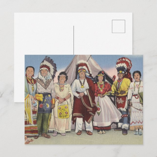 Carte Postale Esprit des plaines de l'Ouest (Devant / Derrière)