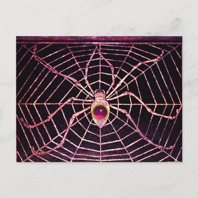 Carte Postale ESPRIT ET WEB rose Fuchsia Amethyst Noir (Devant)