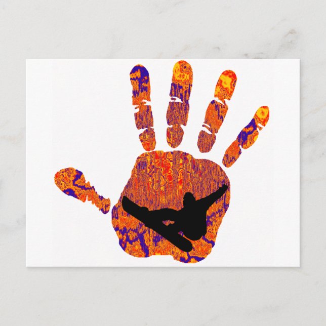 CARTE POSTALE ESPRITS D'ENSEMBLE DE PLANCHE À NEIGE (Devant)