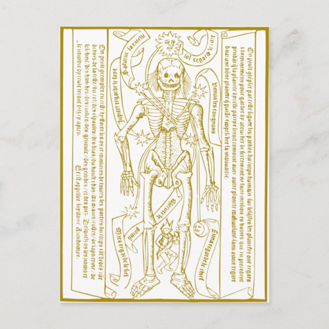 Carte Postale Esqueleto esotérico (Devant)