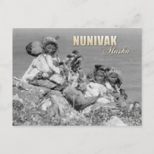 Carte Postale Esquimaux en costume, Nunivak, Alaska