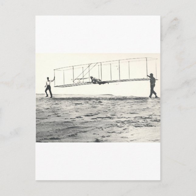 Carte Postale Essais de planeur des frères Wright (Devant)