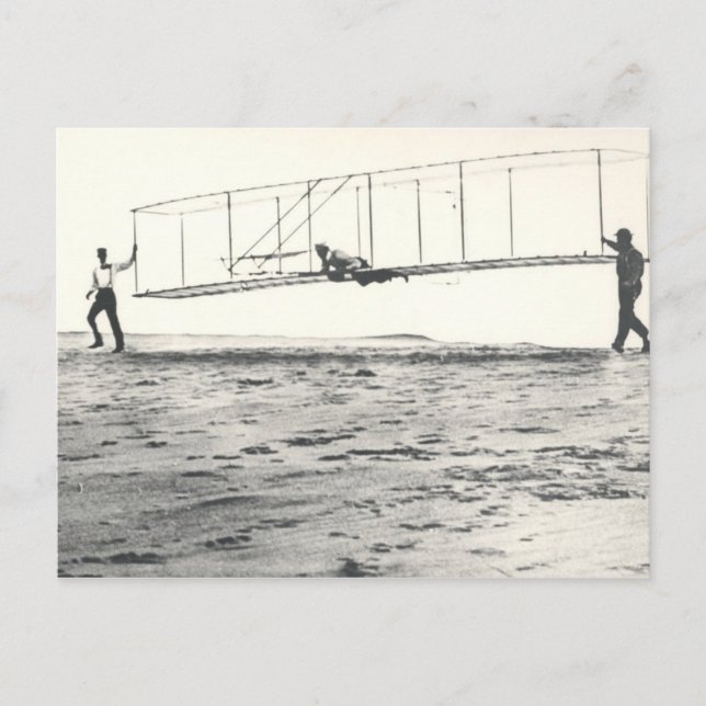 Carte Postale Essais de planeur des frères Wright (Devant)
