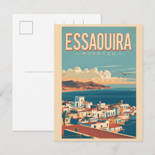 Carte Postale Essaouira ville médina vintage Maroc voyage