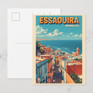 Carte Postale Essaouira ville médina vintage Maroc voyage