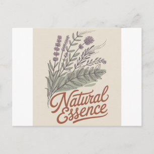 Carte Postale Essence Naturelle Botanique Vintage Fleur Sauvage