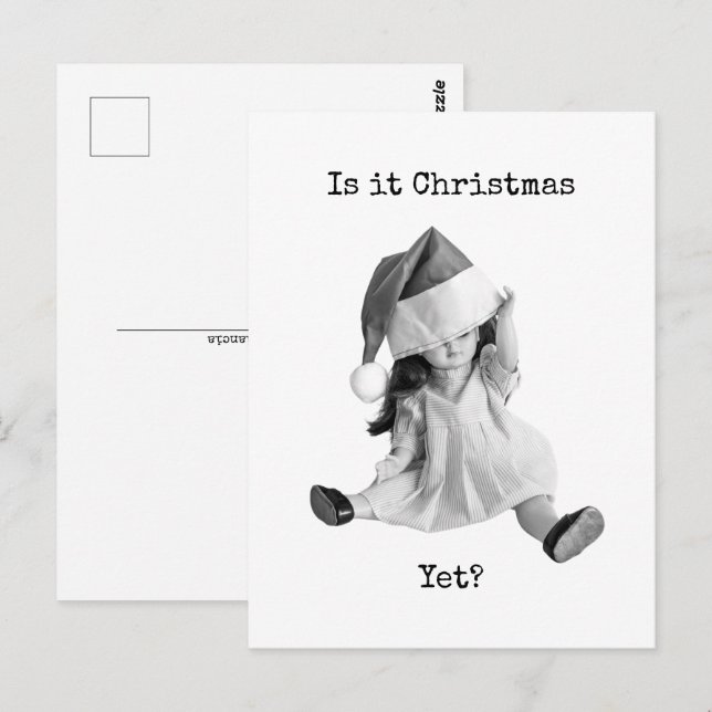Carte Postale Est-ce déjà Noël  (Devant / Derrière)