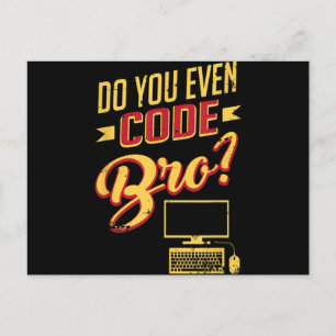 Carte Postale Est-Ce Que Vous Avez Même Code Bro Funny Software